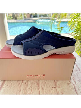 NIB Women's Easy Spirit Traciee 2 Sandal TRACIEE2 DK BLU Dark Blue  7.5 M